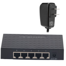 5-Port Gigabit Ethernet Switch RJ45 Smart Network Black