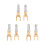 6 Pcs Gold Plated 4mm Banana U Fork Y Spade Plug 3
