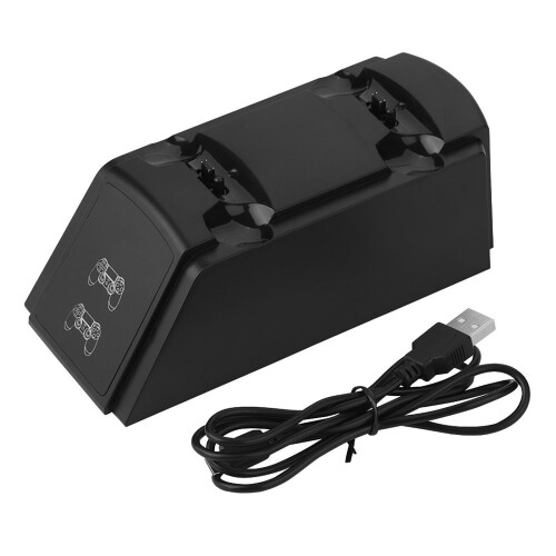 2-in-1 USB Dual Charging Dock Stand for PS4 Handle with LED