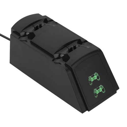 2-in-1 USB Dual Charging Dock Stand for PS4 Handle with LED 2