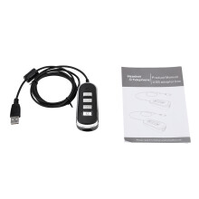 RJ9 to USB Audio Headphone Conversion Cable with Control Box