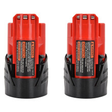 2PCS 12V 2.5Ah Li-ion Battery for Milwaukee M12 Core M12