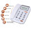 Desktop Corded Telephone Caller ID Speakerphone White 5