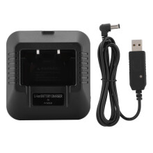 USB/Car Battery Charger for Baofeng UV-5R DM-5R Plus