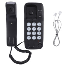 Wall Mount Landline Telephone Extension No Caller ID Black