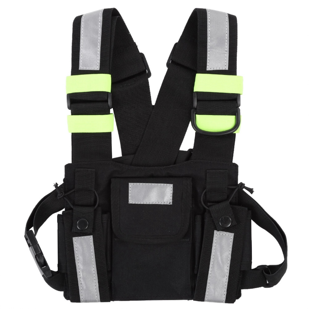 Yellow Reflective Tactical Harness Vest For Walkie Talkie 586395882396
