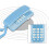 Wall Mount Landline Phone No Caller ID (Blue) 4