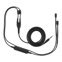 Braided Headphone Wire for se215 se425 se535 se846 Black with Mic