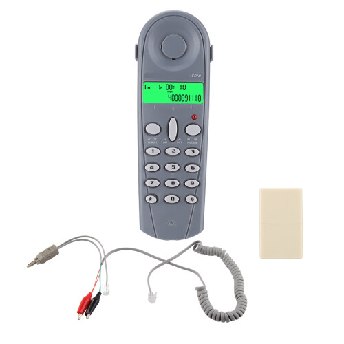 C019 Wired Phone Line Tester Lineman Butt Check Cable Tool Blue Grey