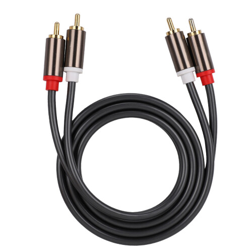 Aluminum Alloy Audio Cable 1M Gold Plug