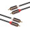 Aluminum Alloy Audio Cable 1M Gold Plug 3