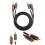 Aluminum Alloy Audio Cable 1M Gold Plug 4