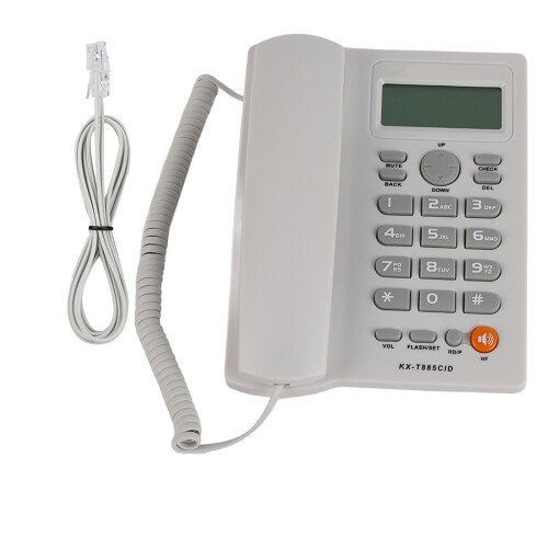Handsfree Phone Caller ID Beige White