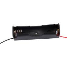 Plastic Battery Holder Case for 18650 Rechargeable with Wire Lead
