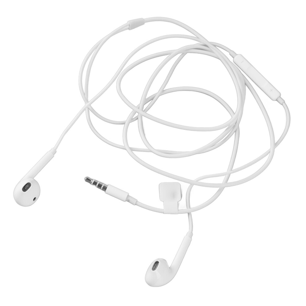 3.5Mm Wired Headphones With Noise Cancelling, Strong Bass & Built-In Mic White 3181352497438