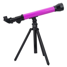 Kinder Bildungs-Space-Monokular-Teleskop, 20X-60X, verstellbares Stativ (Lila)