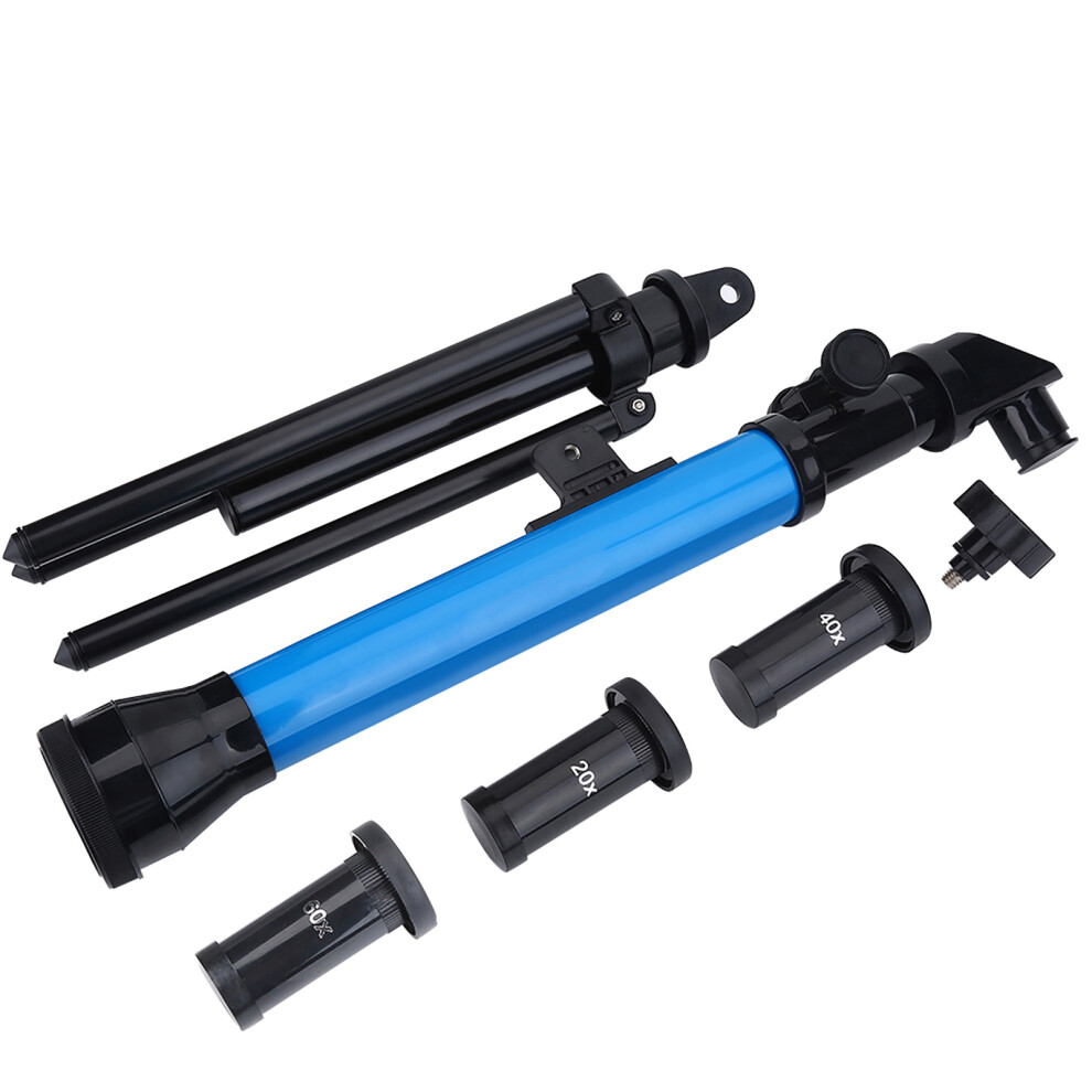 Kids Space Telescope Monocular 20X-60X Adjustable With Tripod Blue 9321352503164