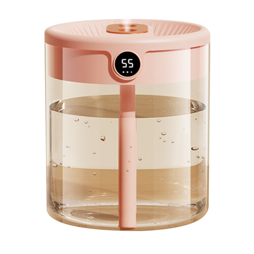2L Doppel-Nachfüll-Luftbefeuchter mit LCD | Rosa, USB, Aroma-Diffusor 1