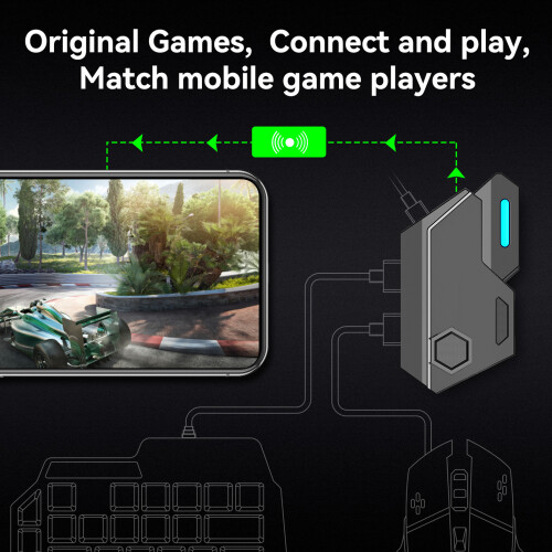 Ultimate Gaming Set: Keyboard Mouse Converter & Adjustable Phone Stand 2