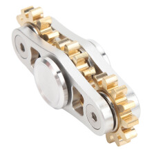 Metal Gears Linkage Rotating Toy for Kids & Adults, Stress Relief Silver