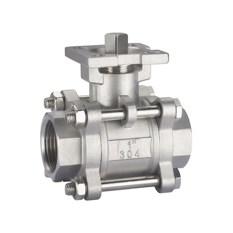 Dn25 304 Stainless Steel High Platform Three Piece Ball Valve Female Thread 1Pcs Ball Valve 304Ss Three Piece 9354506176105