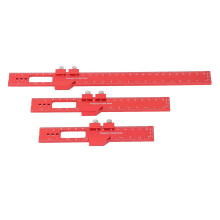 Woodworking Ruler Adjustable Slider Aluminum Pocket Ruler For Marking And Measuring 3-Pcs Craftsmen Set 16/20/30 Cm
