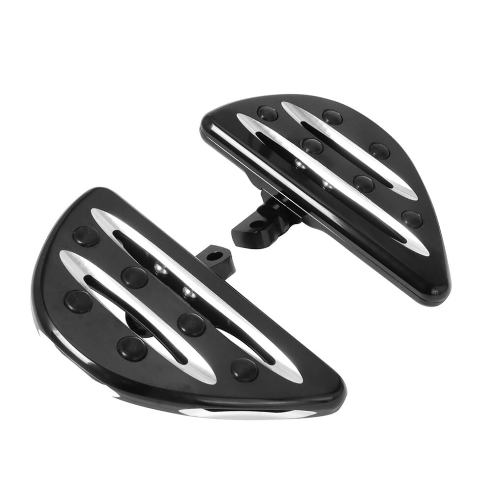 Footrest Pegs For Touring Glide Softail Sportster Motorcycle Cnc Rear Foot Pegs Passenger Floorboards Chrome/ 111 Black 9084446316452