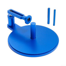 Tire Glue Tool for RC Buggy, 3-Aperture Center Pillars, Adjustable Height and Distance, Replaceable Center Column, Blue