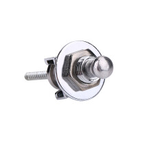 Guitar Strap Locks 2Pcs Metal Anti Skid Replacement for Electric Guitar Silver