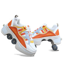 Roller Skates Quad Roller Skates For Women Men Kids Unisex Orange EU36 UK4 Beginners Gift