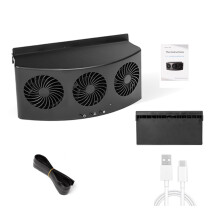 3 Head Coolers Car Fan USB Solar Powered Portable Car Vent Exhaust Cooling Radiator Cooling