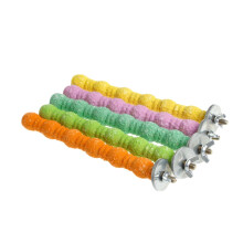 Parrot Stand 5 Pcs Natural Wood Perches For Cockatiels Parakeets Conures Safe Chewing Toys Random Colors Easy Clean