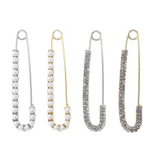8 Pcs Rhinestone Brooch Safety Pin Large Sweater Chic Ornament