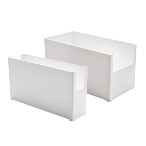 2Pcs Cabinet Storage Boxes Plastic Tableware Holder Kitchen Organizer 2