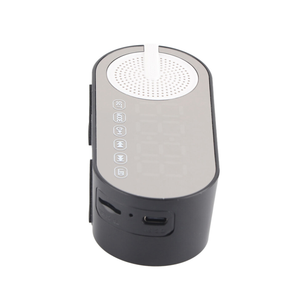 Portable Bluetooth Speaker With Digital Alarm, 1200Mah, 3W Black 7891352532904