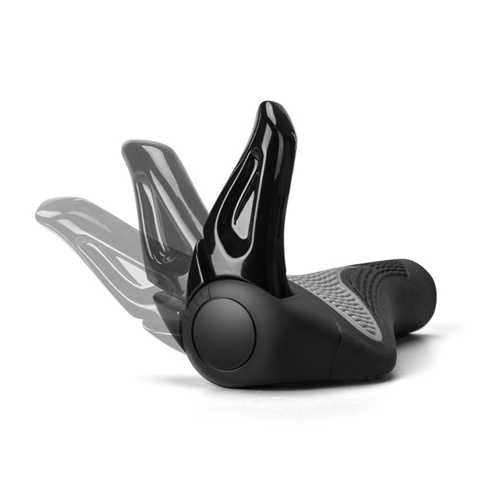 Aluminum Alloy Bicycle Handlebar Grips with Rubber Locking, 135mm, Black-image-OPC-PKYXCTZ-NEW