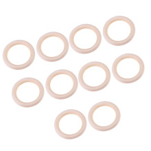 10 Stück Holz-Baby-Beißringe Natürlicher Beißring Spielzeug DIY-Armband