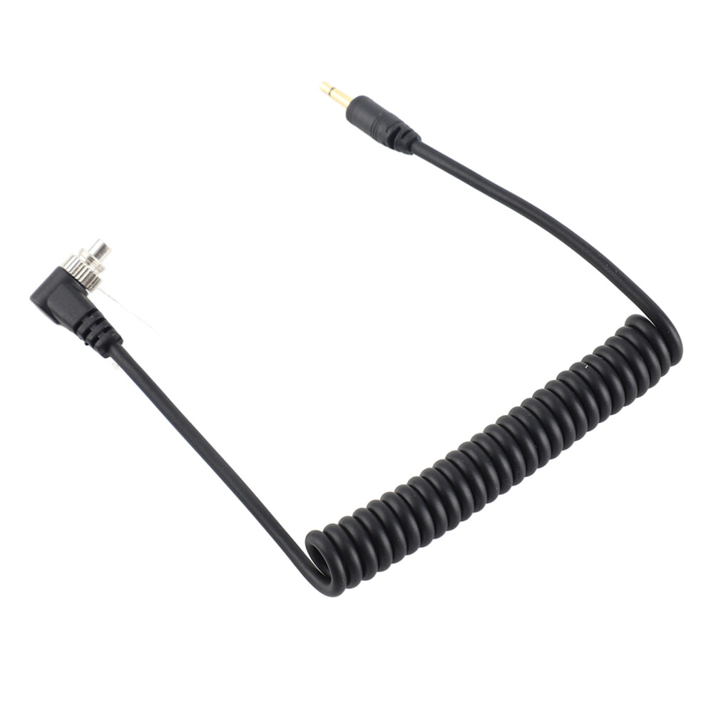 Screw Lock 2.5Mm To Pc Sync Cable Cord Extended Coiled Wire For Flash Syncing 8371352535536