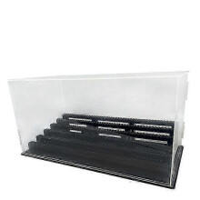 (20X40.5X21cm, Display box black) 2025 The Display Box is Suitable for Building Blocks Minifigures,Model Storage Dust Cover Display Racks,20X40.5X21cm