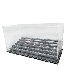 (20X40.5X21cm, Display box gray) 2025 The Display Box is Suitable for Building Blocks Minifigures,Model Storage Dust Cover Display Racks,20X40.5X21cm