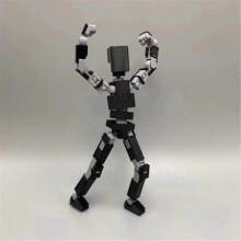 (Black) Movable Doll Body Movable Mechanical Minifigure Toy For Action Figures Toys Gifts Game Gifts 242506