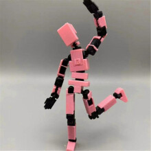 (Pink) Movable Doll Body Movable Mechanical Minifigure Toy For Action Figures Toys Gifts Game Gifts 242506