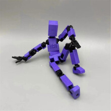 (Purple) Movable Doll Body Movable Mechanical Minifigure Toy For Action Figures Toys Gifts Game Gifts 242506
