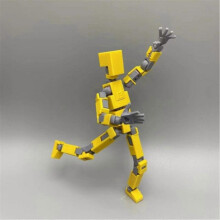 (Yellow) Movable Doll Body Movable Mechanical Minifigure Toy For Action Figures Toys Gifts Game Gifts 242506