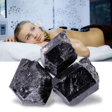Schwarzquarz und Tourmalin rohes Gestein Mineral, 1 Stück für Meditation