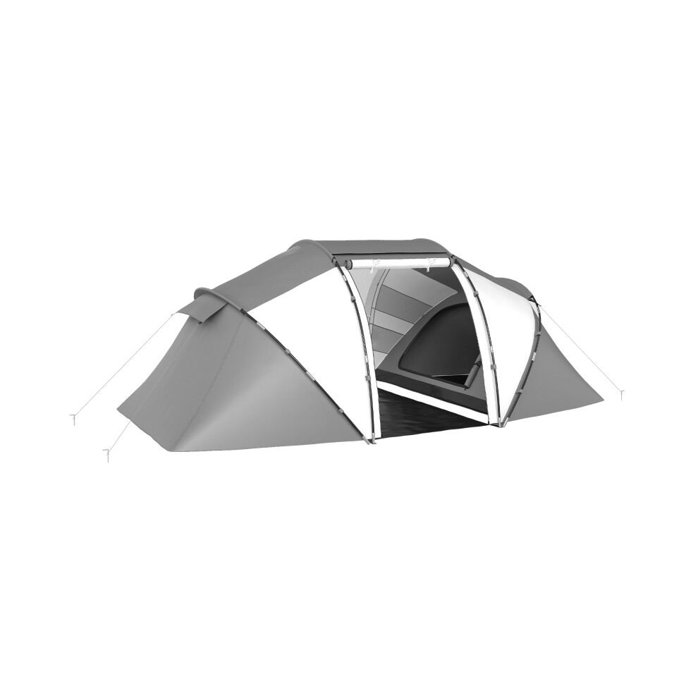 Family Camping Tent 4-6 People UV Protection Charcoal Grey & White Durable Waterproof Outdoor Gear-image-OPC-PKYXH5B-NEW