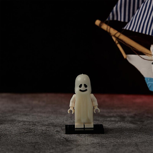 (A, White) Halloween Series Building Blocks Luminous Smiling Ghost Model Action Figures 2