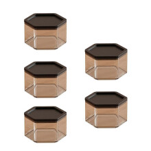 (Black) 5Pcs Blind Box Storage and Presentation Shelf Clear View Figures Stand Toy Collector Rack Minifigure Display Case  White