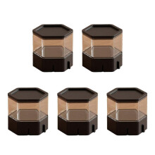 (Black) 5Pcs Blind Box Storage and Presentation Shelf Clear View Figures Stand Toy Collector Rack Minifigure Display Case  White
