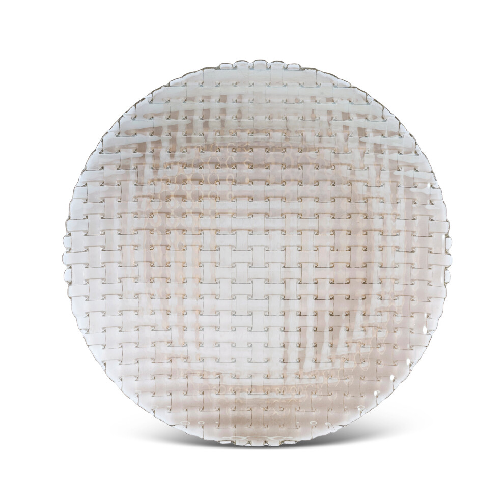 Karaca Braid Lustre Glass Dinner Plate, 28cm, Luster-image-OPC-PJVJCQR-NEW